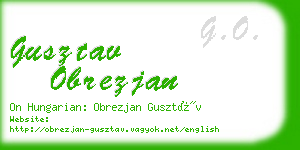 gusztav obrezjan business card